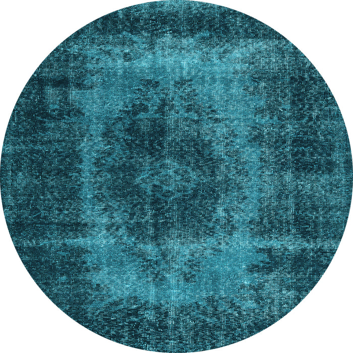 Round Machine Washable Persian Light Blue Traditional Rug, wshtr2444lblu