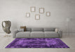 Machine Washable Persian Purple Traditional Area Rugs in a Living Room, wshtr2444pur