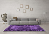 Machine Washable Persian Purple Traditional Rug, wshtr2444pur