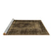 Sideview of Machine Washable Persian Brown Traditional Rug, wshtr2444brn