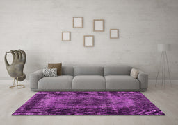 Machine Washable Persian Pink Traditional Rug in a Living Room, wshtr2444pnk