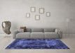 Machine Washable Persian Blue Traditional Rug in a Living Room, wshtr2444blu