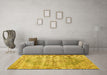 Machine Washable Persian Yellow Traditional Rug in a Living Room, wshtr2445yw