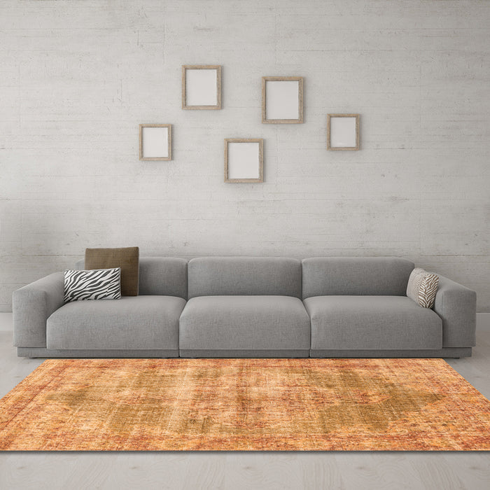 Machine Washable Persian Orange Traditional Area Rugs in a Living Room, wshtr2445org