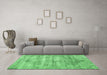 Machine Washable Persian Emerald Green Traditional Area Rugs in a Living Room,, wshtr2445emgrn