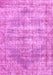 Machine Washable Persian Pink Traditional Rug, wshtr2445pnk