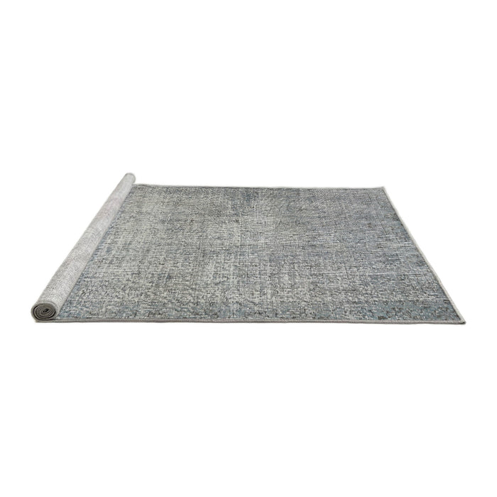 Sideview of Machine Washable Traditional Grey Gray Rug, wshtr2446