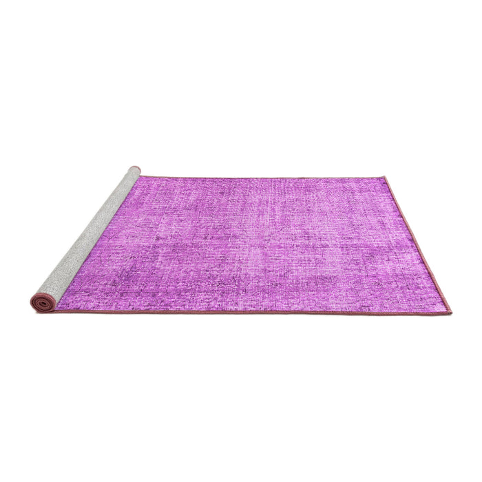 Sideview of Machine Washable Persian Pink Traditional Rug, wshtr2446pnk