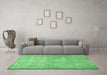 Machine Washable Persian Emerald Green Traditional Area Rugs in a Living Room,, wshtr2446emgrn