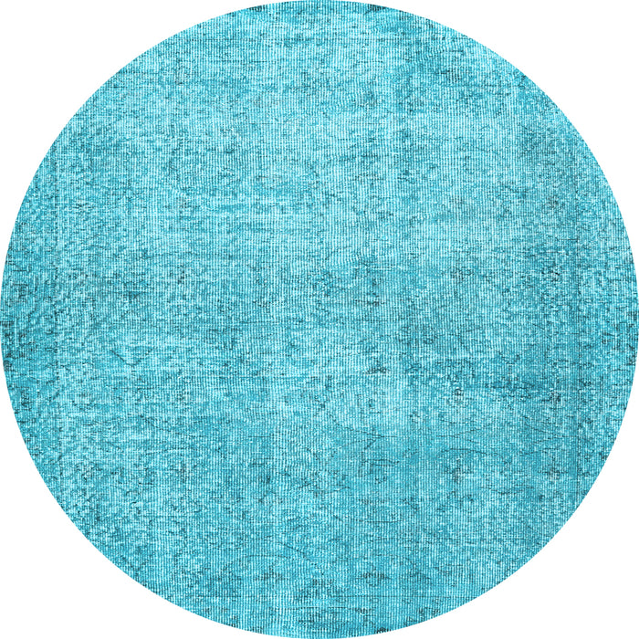 Round Machine Washable Persian Light Blue Traditional Rug, wshtr2446lblu