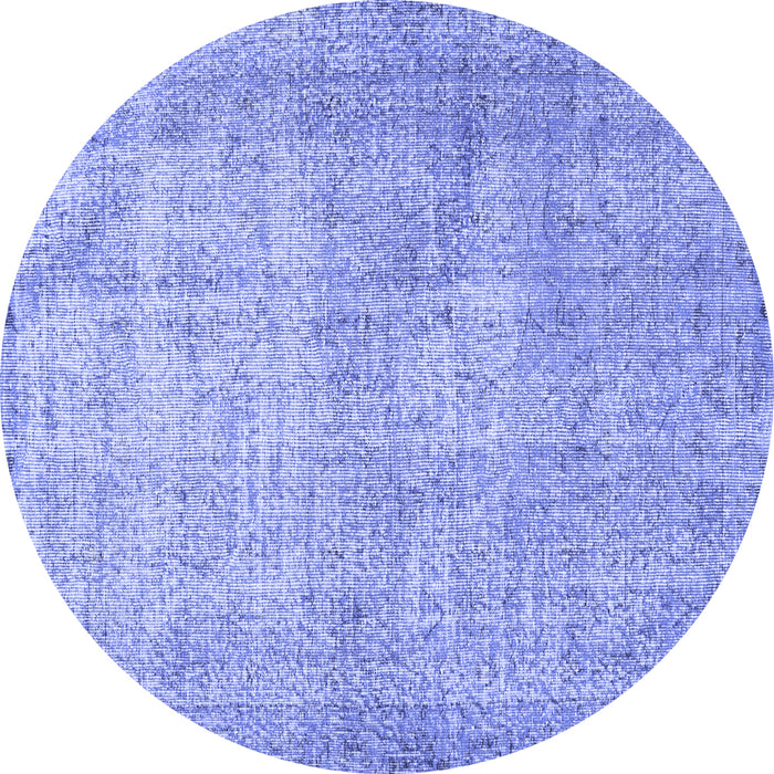 Round Persian Blue Traditional Rug, tr2446blu