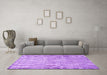 Machine Washable Persian Purple Traditional Area Rugs in a Living Room, wshtr2446pur