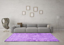 Machine Washable Persian Purple Traditional Area Rugs in a Living Room, wshtr2446pur