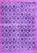 Machine Washable Persian Purple Traditional Area Rugs, wshtr2447pur