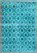 Machine Washable Persian Light Blue Traditional Rug, wshtr2447lblu