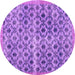 Round Persian Purple Traditional Rug, tr2447pur