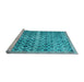 Sideview of Machine Washable Persian Light Blue Traditional Rug, wshtr2447lblu