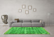 Machine Washable Persian Green Traditional Area Rugs in a Living Room,, wshtr2447grn