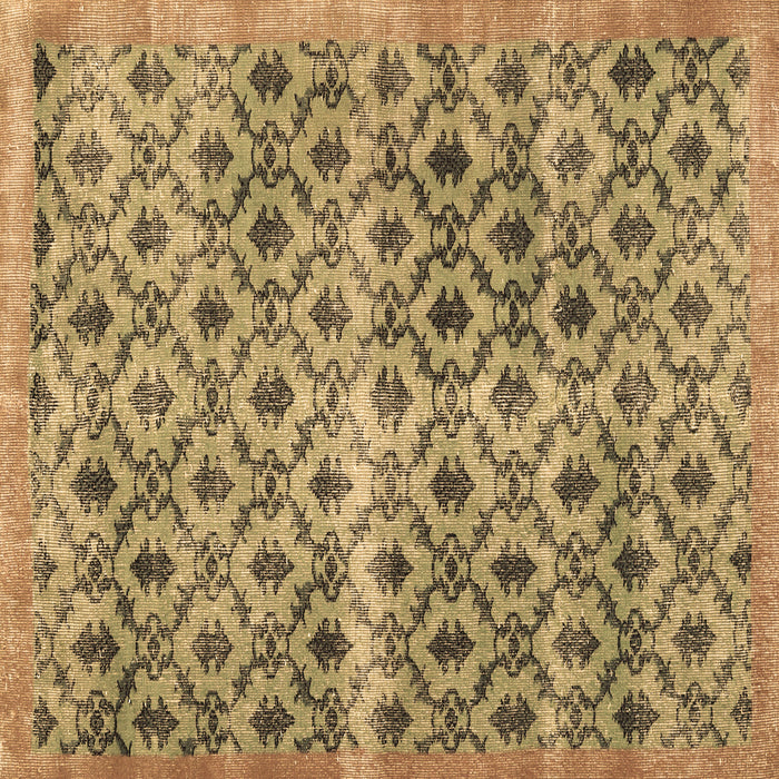 Square Machine Washable Persian Brown Traditional Rug, wshtr2447brn