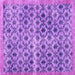 Square Machine Washable Persian Purple Traditional Area Rugs, wshtr2447pur