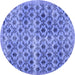 Round Persian Blue Traditional Rug, tr2447blu
