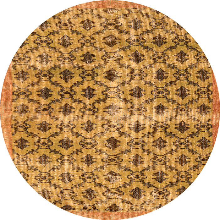 Square Persian Orange Traditional Rug, tr2447org