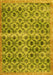 Machine Washable Persian Yellow Traditional Rug, wshtr2447yw