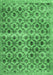 Machine Washable Persian Emerald Green Traditional Area Rugs, wshtr2447emgrn