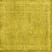 Square Machine Washable Persian Yellow Traditional Rug, wshtr2448yw