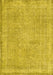 Machine Washable Persian Yellow Traditional Rug, wshtr2448yw