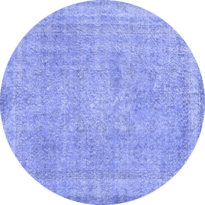 Round Persian Blue Traditional Rug, tr2448blu
