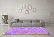 Machine Washable Persian Purple Traditional Area Rugs in a Living Room, wshtr2448pur