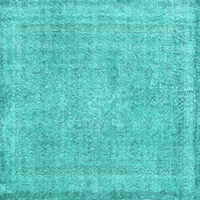 Square Machine Washable Persian Turquoise Traditional Area Rugs, wshtr2448turq