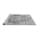 Sideview of Machine Washable Traditional Gainsboro Gray Rug, wshtr2449