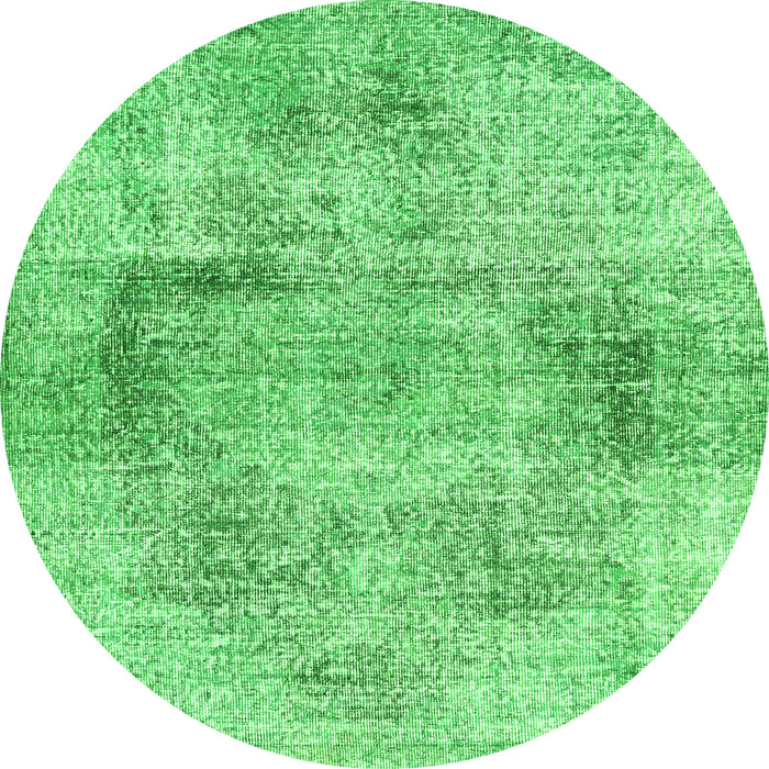 Square Persian Green Traditional Rug, tr2449grn