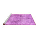 Sideview of Machine Washable Persian Pink Traditional Rug, wshtr2449pnk