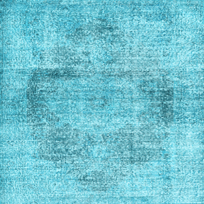 Square Machine Washable Persian Light Blue Traditional Rug, wshtr2449lblu