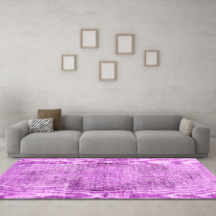 Machine Washable Persian Pink Traditional Rug in a Living Room, wshtr2449pnk