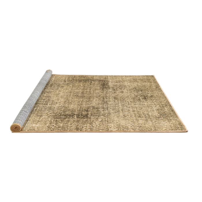 Sideview of Machine Washable Persian Brown Traditional Rug, wshtr2449brn