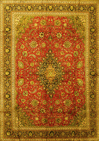 Medallion Yellow Traditional Rug, tr244yw