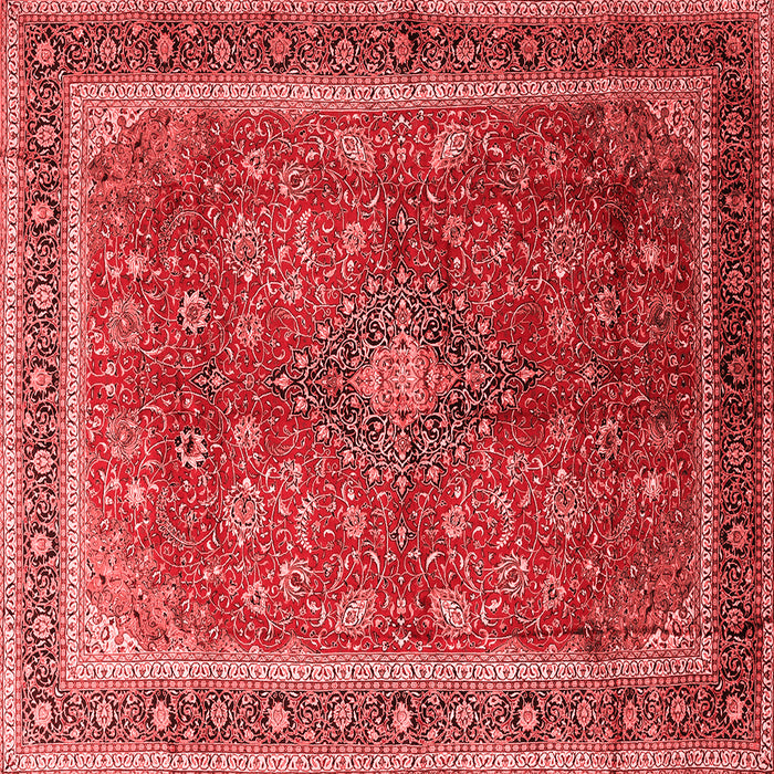Machine Washable Medallion Red Traditional Rug, wshtr244red