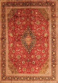 Medallion Orange Traditional Rug, tr244org