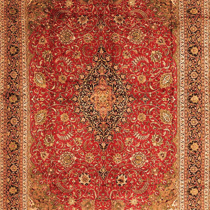 Medallion Orange Traditional Rug, tr244org