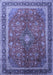 Medallion Blue Traditional Rug, tr244blu