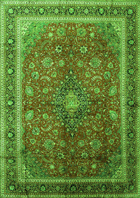 Medallion Green Traditional Rug, tr244grn