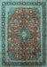 Medallion Light Blue Traditional Rug, tr244lblu