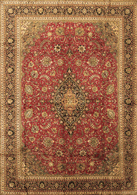 Medallion Brown Traditional Rug, tr244brn