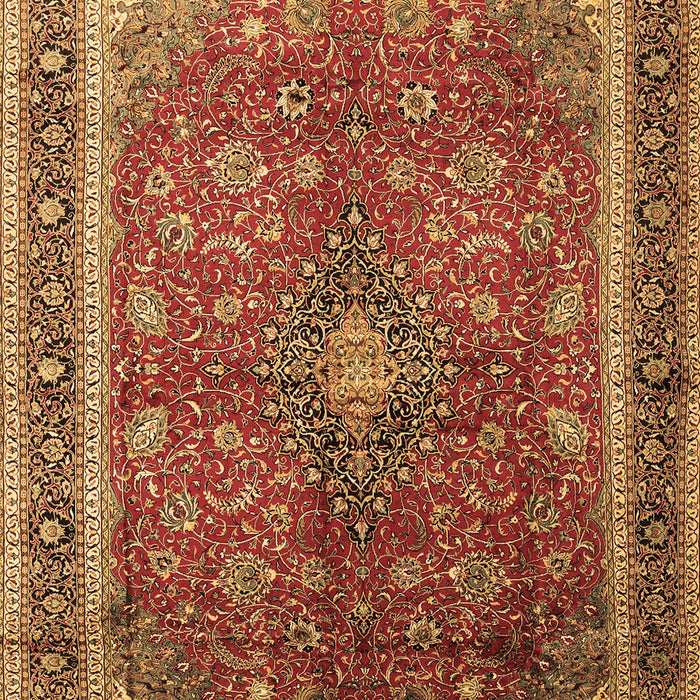 Medallion Brown Traditional Rug, tr244brn