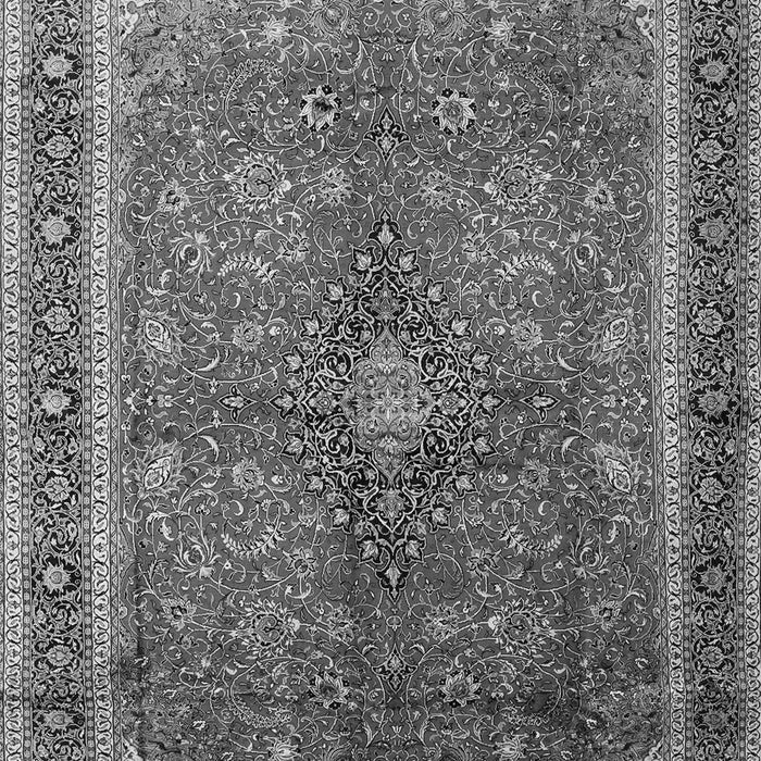 Serging Thickness of Machine Washable Medallion Gray Traditional Rug, wshtr244gry