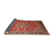 Sideview of Traditional Red Medallion Rug, tr245